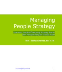 Image of Managing People Strategy Esai-esai Inspiratif tentang Strategi Bisnis dan Pengembangan Kinerja SDM